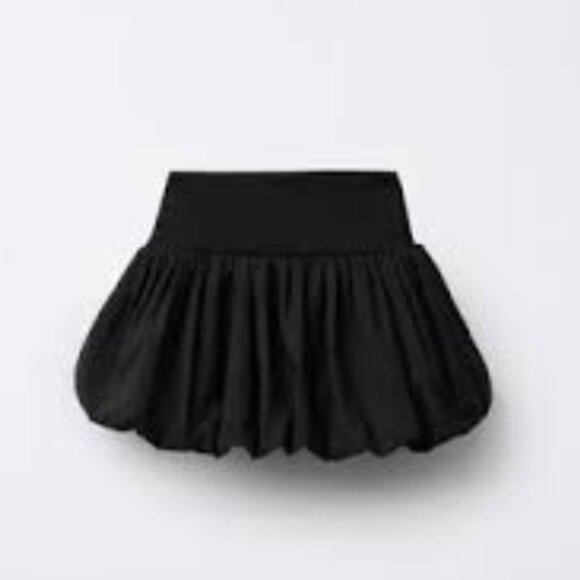 ZARA Bubble Skirt Skort Black Medium – New With Tags (NWT) - Picture 1 of 8